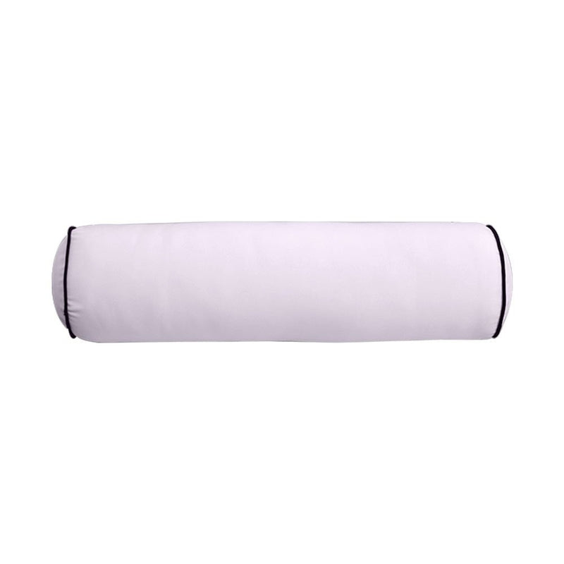 AD107 Contrast Pipe Trim Large 26x6 Outdoor Bolster Pillow Slip Cover Only