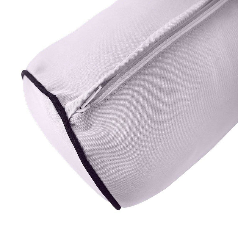 AD107 Contrast Pipe Trim Large 26x6 Outdoor Bolster Pillow Slip Cover Only