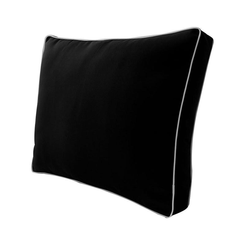 AD109 Contrast Pipe Trim Small 23x24x6 Deep Seat + Back Slip Cover Only Outdoor Polyester