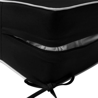 AD109 Contrast Pipe Trim Small 23x24x6 Deep Seat + Back Slip Cover Only Outdoor Polyester