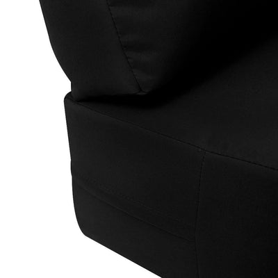 AD109 Knife Edge Large 26x30x6 Deep Seat Back Cushion Slip Cover Set