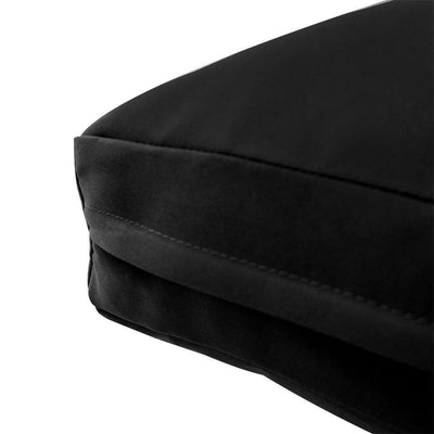 AD109 Knife Edge Medium 24x26x6 Deep Seat Back Cushion Slip Cover Set