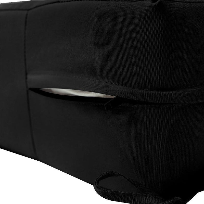 AD109 Knife Edge Medium 24x26x6 Deep Seat Back Cushion Slip Cover Set