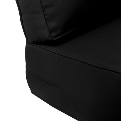 AD109 Piped Trim Medium 24x26x6 Deep Seat + Back Slip Cover Only Outdoor Polyester