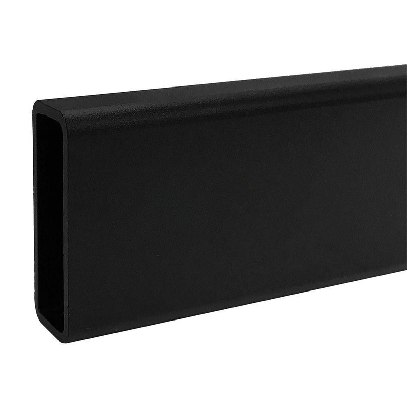 Matte Black 48 Inch Industrial Pipe Rectangular Tubing Hangrail Retail Display