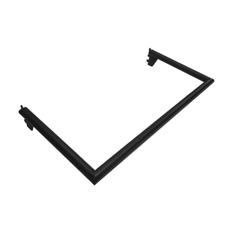 Matte Black Industrial Pipe Rack Hangrail 24 Inch Display Fixture Clothes Hanger