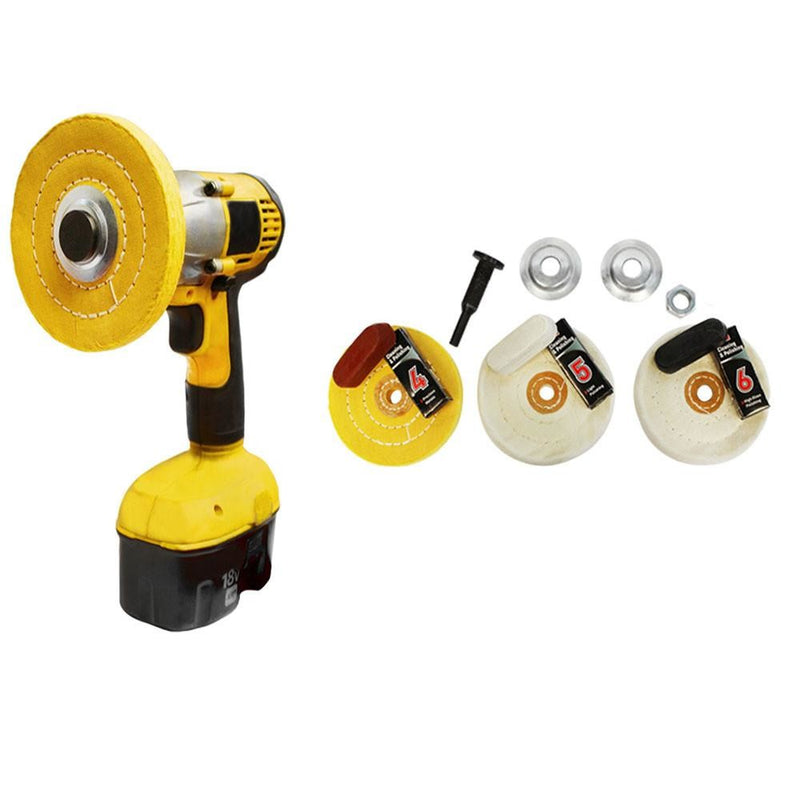 Metal Cleaning And Polishing Kit Buffering Buffer Pads Polisher Compound Drill Chuck Arbor