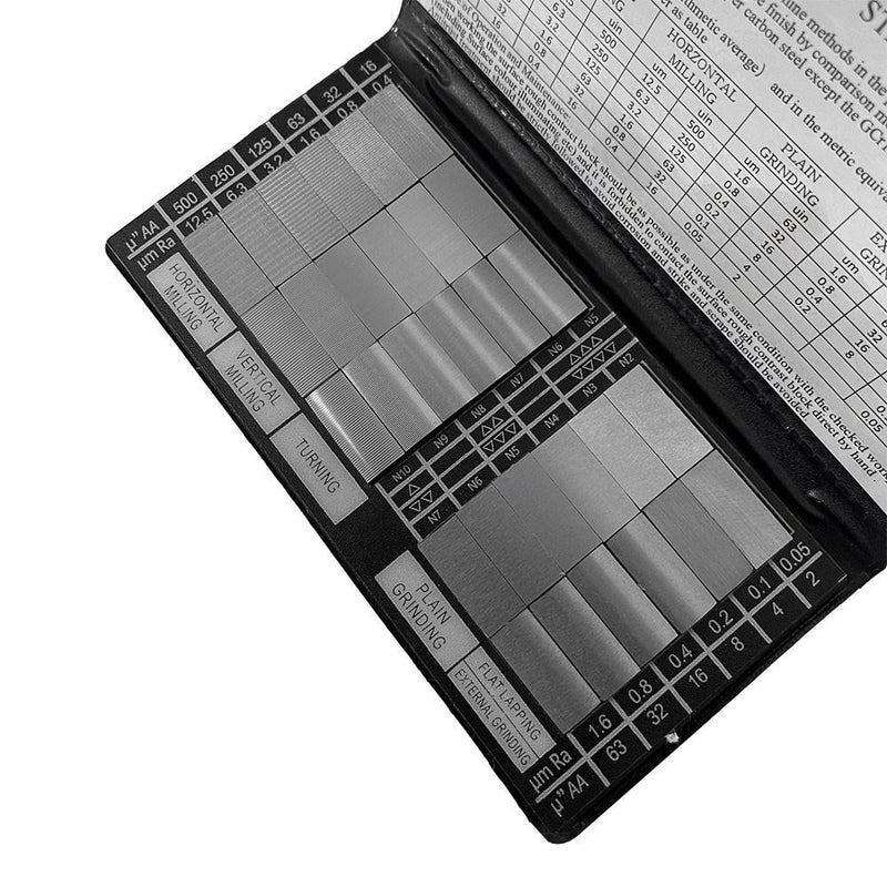 Specimen Surface Roughness Comparator Composite Pocket Set Gauge 30 Pc