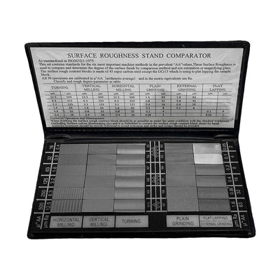 Specimen Surface Roughness Comparator Composite Pocket Set Gauge 30 Pc