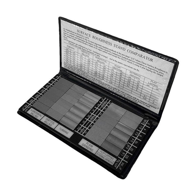 Specimen Surface Roughness Comparator Composite Pocket Set Gauge 30 Pc