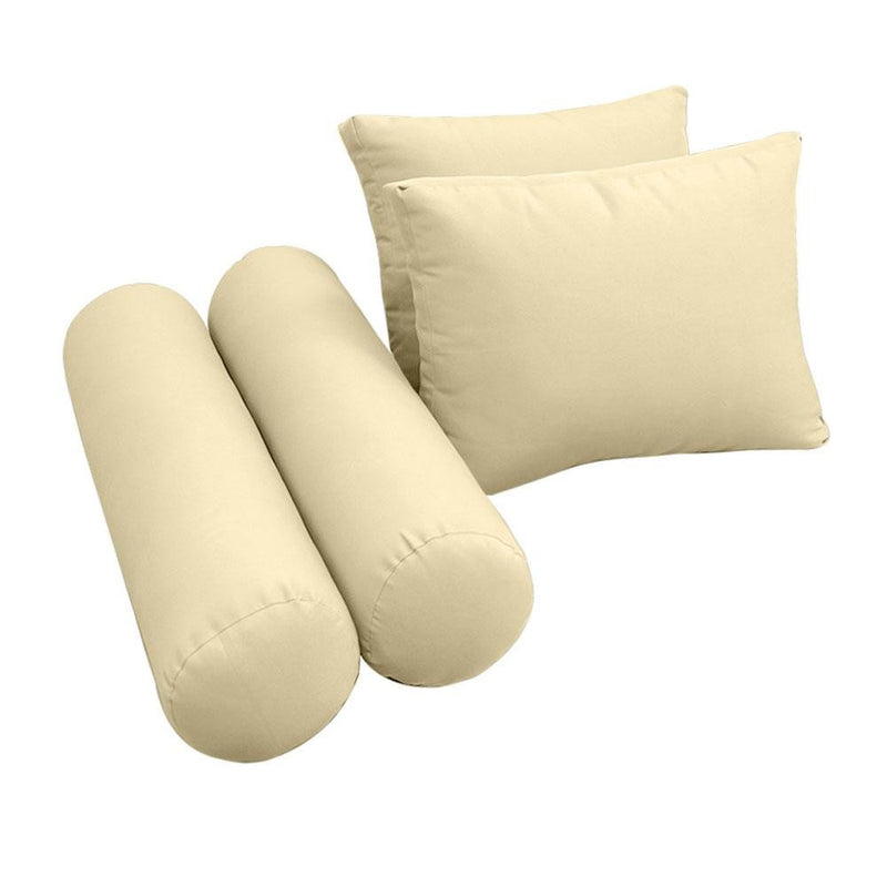 Model-1 AD103 Twin-XL Size 5PC Knife Edge Outdoor Daybed Mattress Cushion Bolster Pillow Complete Set