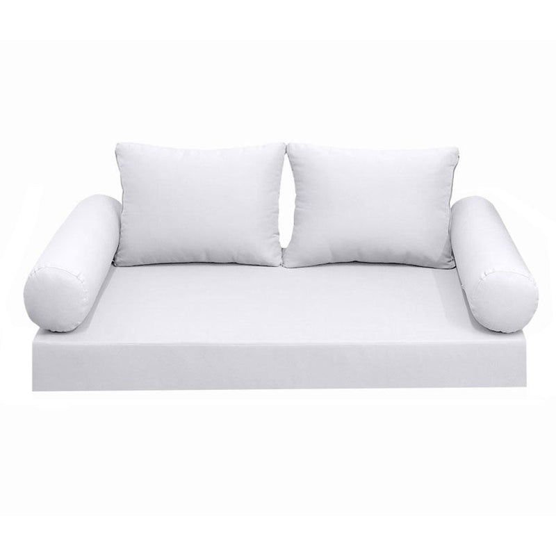 Model-1 AD105 Twin-XL Size 5PC Knife Edge Outdoor Daybed Mattress Cushion Bolster Pillow Complete Set