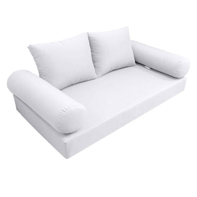 Model-1 AD105 Twin-XL Size 5PC Knife Edge Outdoor Daybed Mattress Cushion Bolster Pillow Complete Set