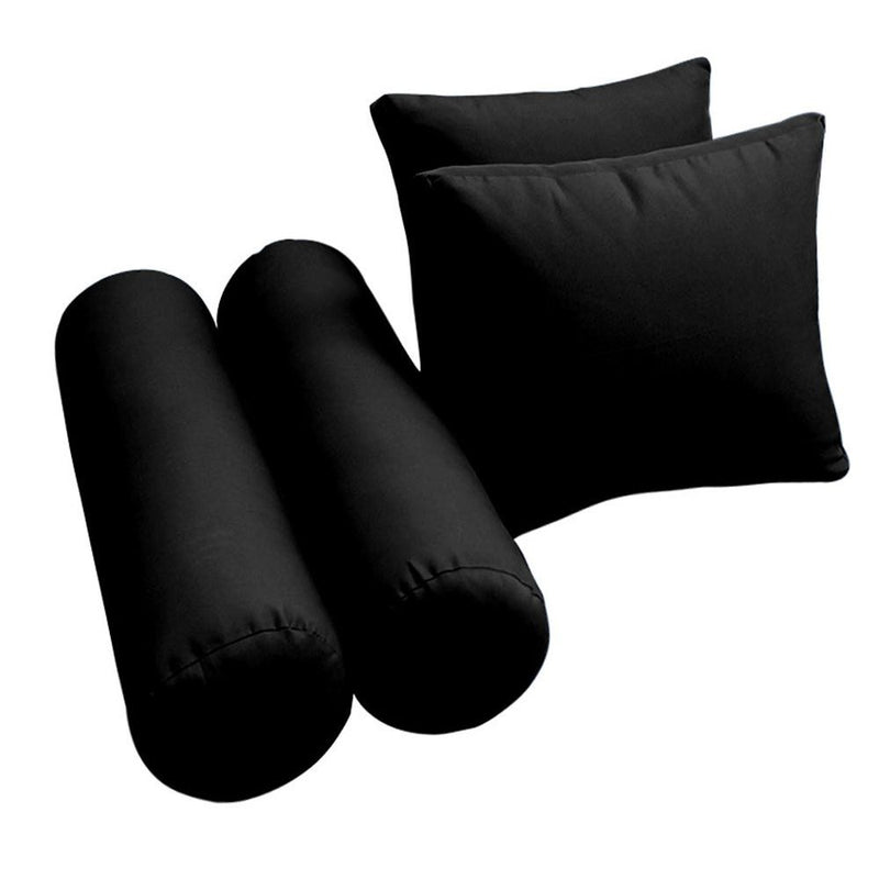 Model-1 AD109 Twin-XL Size 5PC Knife Edge Outdoor Daybed Mattress Cushion Bolster Pillow Complete Set