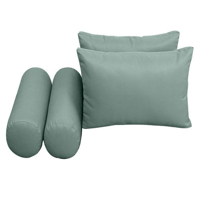 Model-2 AD002 Twin-XL Size 5PC Knife Edge Outdoor Daybed Mattress Cushion Bolster Pillow Complete Set