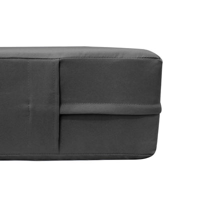 Model-2 AD003 Twin-XL Size 5PC Knife Edge Outdoor Daybed Mattress Cushion Bolster Pillow Complete Set