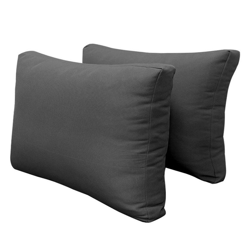 Model-2 AD003 Queen Knife Edge Bolster & Back Pillow Cushion Outdoor SLIP COVER ONLY