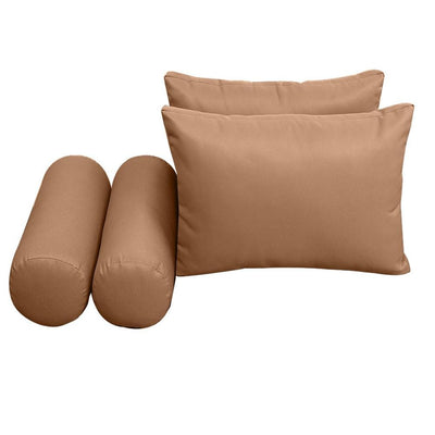 Model-2 AD104 Queen Knife Edge Bolster & Back Pillow Cushion Outdoor SLIP COVER ONLY