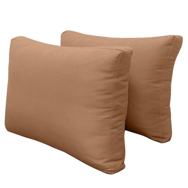 Model-2 AD104 Twin Knife Edge Bolster & Back Pillow Cushion Outdoor SLIP COVER ONLY