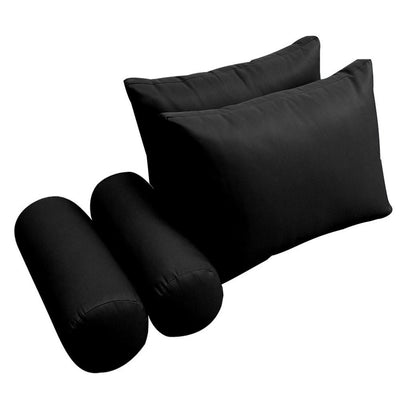 Model-2 AD109 Crib Size 5PC Knife Edge Outdoor Daybed Mattress Cushion Bolster Pillow Complete Set