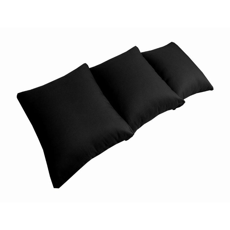 Model-3 AD109 Twin-XL Size 6PC Knife Edge Outdoor Daybed Mattress Cushion Bolster Pillow Complete Set