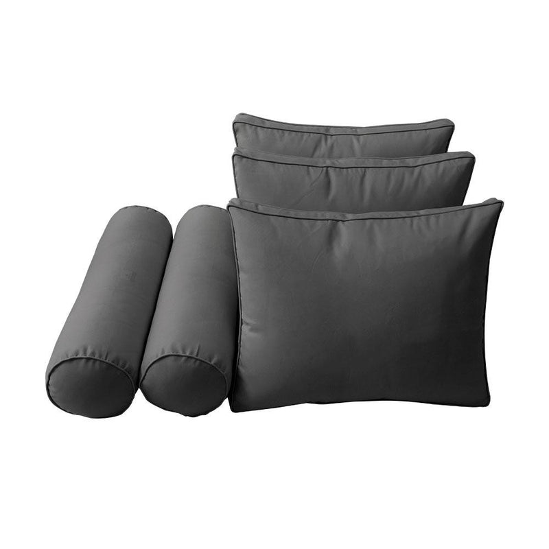 Model-3 AD003 Crib Size 6PC Pipe Trim Outdoor Daybed Mattress Cushion Bolster Pillow Complete Set