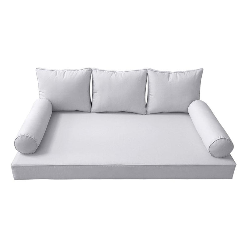 Model-3 AD105 Crib Size 6PC Pipe Trim Outdoor Daybed Mattress Cushion Bolster Pillow Complete Set