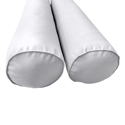 Model-4 - AD105 Queen Pipe Trim Bolster & Back Pillow Cushion Outdoor SLIP COVER ONLY