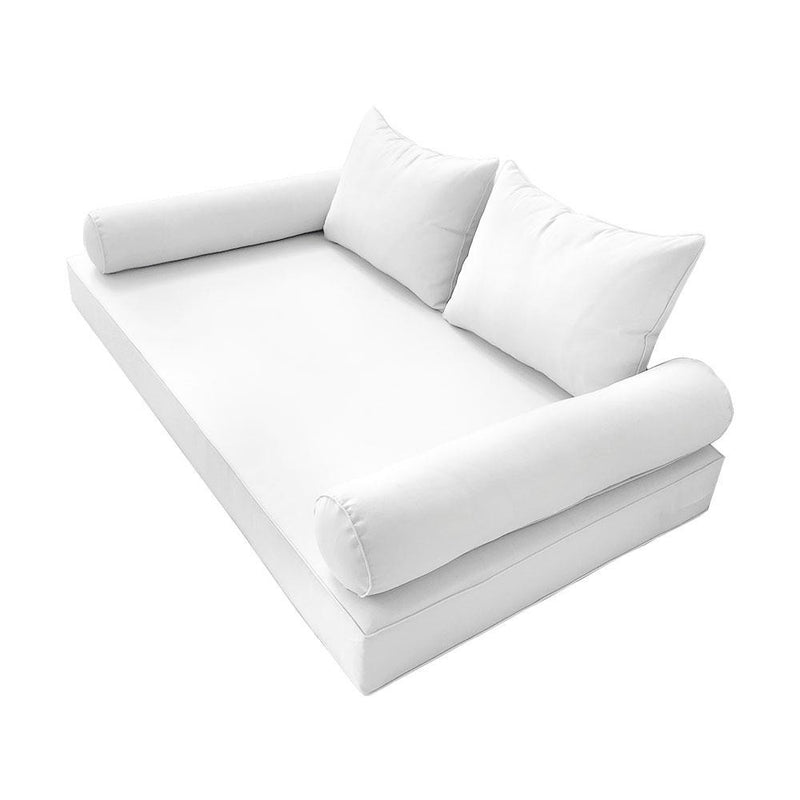 Model-4 5PC Pipe Outdoor Daybed Mattress Bolster Pillow Fitted Sheet Cover Only-Twin-XL Size AD106