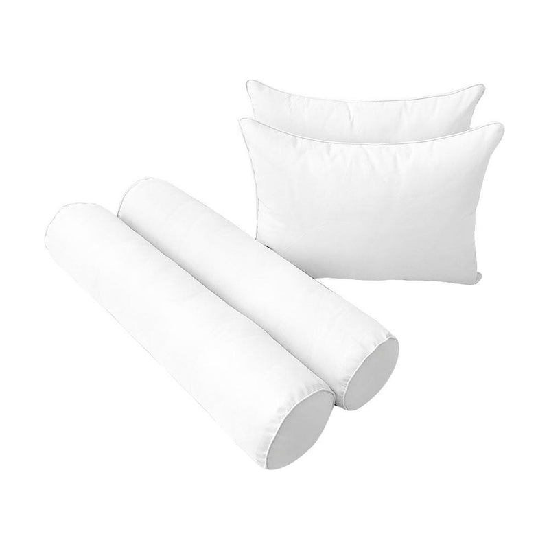 Model-4 - AD106 Full Pipe Trim Bolster & Back Pillow Cushion Outdoor SLIP COVER ONLY