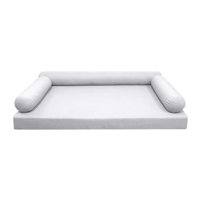 *COVER ONLY*-Model-6 Outdoor Daybed Mattress Bolster Pillow Slipcovers Knife Edge Twin Size-AD105