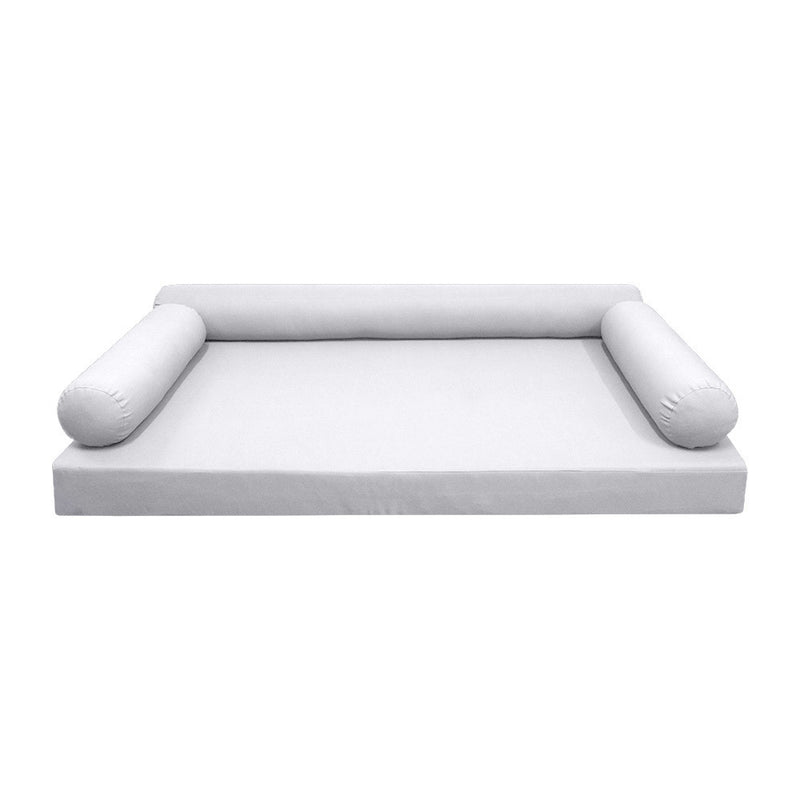 *COVER ONLY*-Model-6 Outdoor Daybed Mattress Bolster Pillow Slipcovers Knife Edge Twin Size-AD105