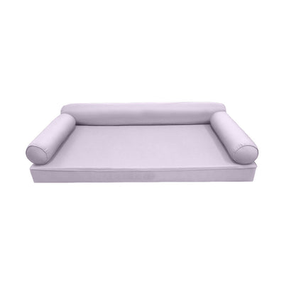 *COVER ONLY*-Model-6 Outdoor Daybed Mattress Bolster Pillow Slipcovers Pipe Trim Twin Size-AD107