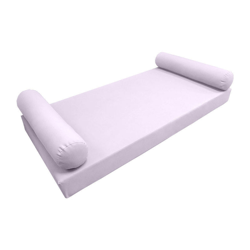 Model-5 AD107 Twin-XL Size 3PC Knife Edge Outdoor Daybed Mattress Cushion Bolster Pillow Complete Set