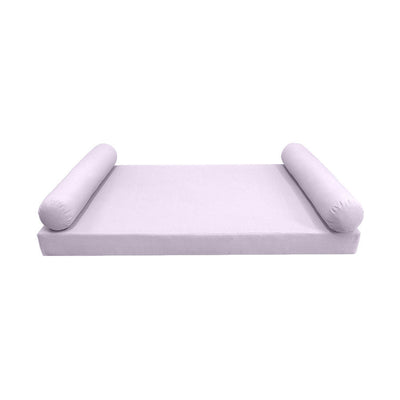 Model-5 AD107 Twin-XL Size 3PC Knife Edge Outdoor Daybed Mattress Cushion Bolster Pillow Complete Set