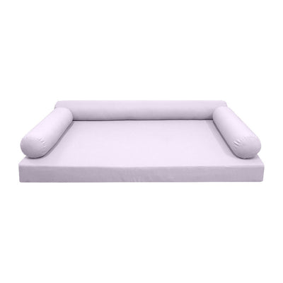 Model-6 AD107 Twin Size 4PC Knife Edge Outdoor Daybed Mattress Cushion Bolster Pillow Complete Set