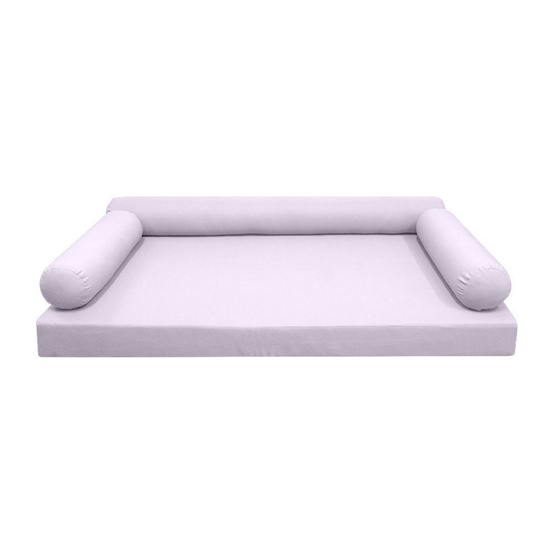 Model-6 AD107 Twin Size 4PC Knife Edge Outdoor Daybed Mattress Cushion Bolster Pillow Complete Set