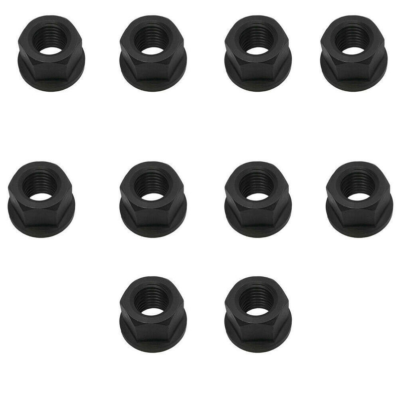 Set of 40 Pcs 5/16"-18 Thread Flange Nuts Heat Treated Steel, Black Oxide Finish Hex Nut