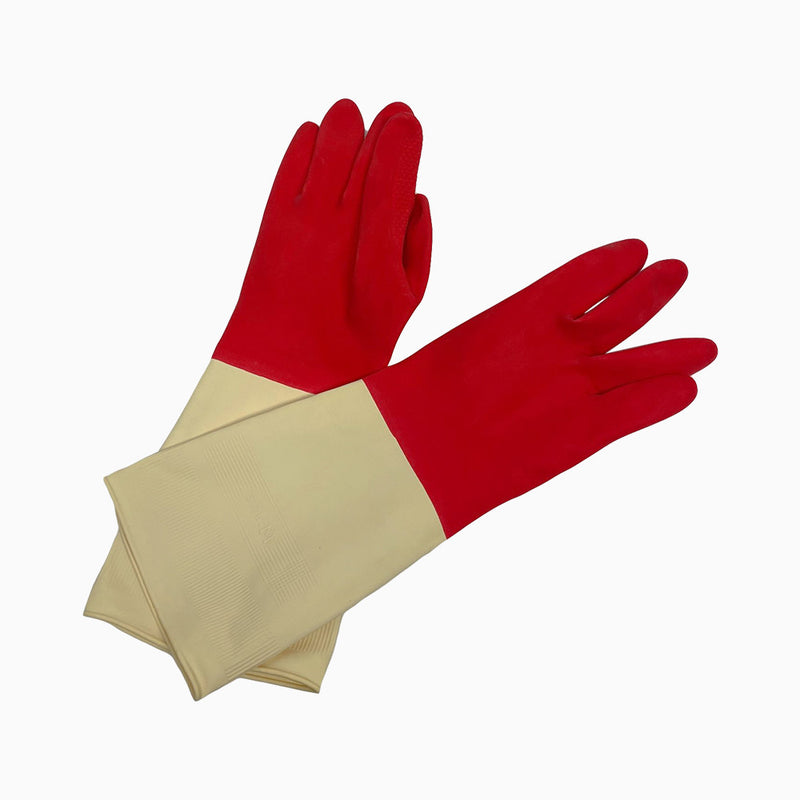 12" Dishwashing Latex Gloves for Cleaning Non-Slip Household Gloves Fit Hands Cleaning Gloves