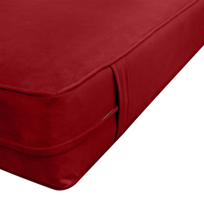 COVER ONLY Twin Same Pipe Trim Velvet Indoor Daybed Mattress Sheet 75"x39"x6"-AD369