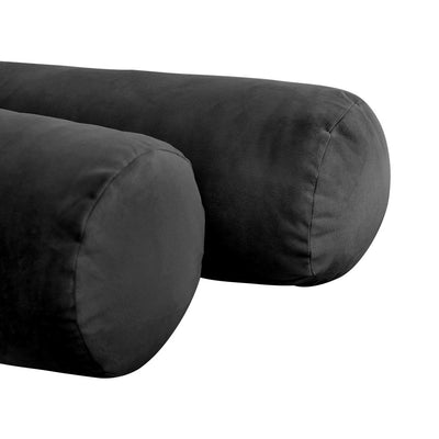 COVER ONLY Model V1 Twin Velvet Knife Edge Indoor Daybed Cushion Bolster - AD350