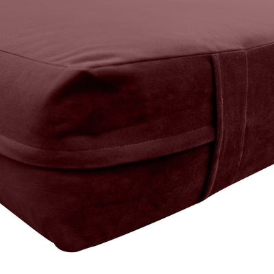 COVER ONLY Twin-XL Knife Edge Velvet Indoor Daybed Mattress 80"x39"x8"- AD368