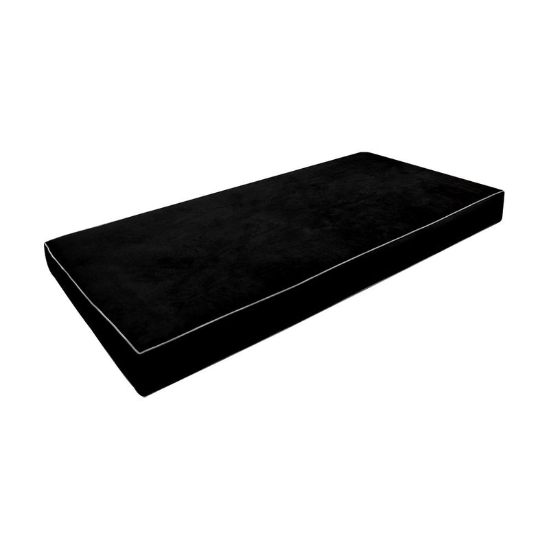 COVER ONLY Twin-XL Contrast Pipe Velvet Indoor Daybed Mattress 80"x39"x8"-AD374