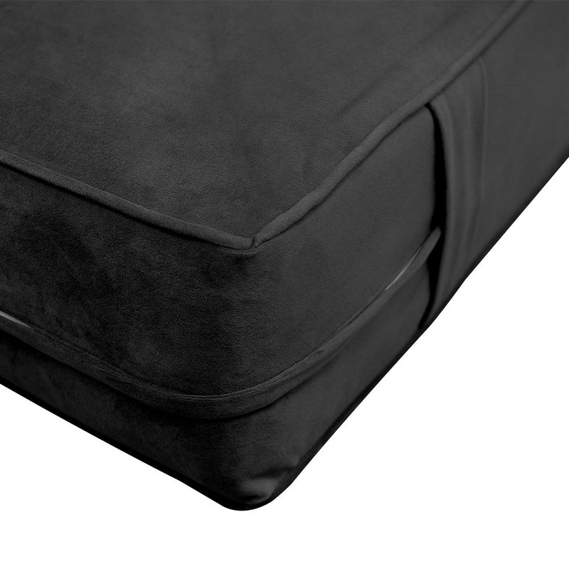 COVER ONLY Full Same Pipe Velvet Indoor Daybed Mattress Sheet 75"x54"x6"-AD350