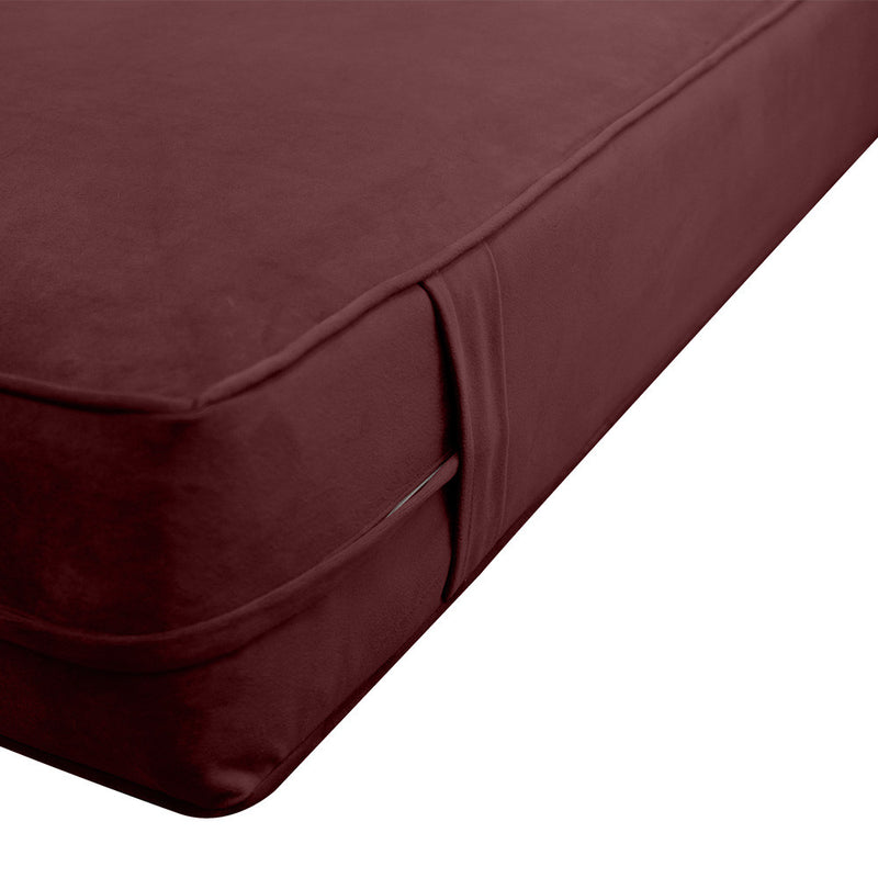 COVER ONLY Full Same Pipe Velvet Indoor Daybed Mattress Sheet 75"x54"x6"-AD368