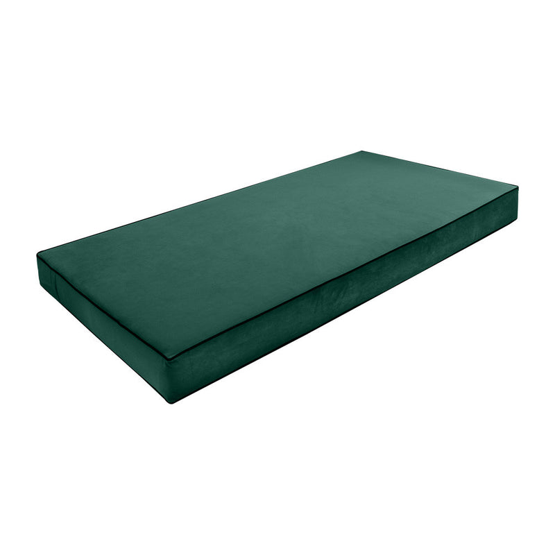 COVER ONLY Full Contrast Pipe Velvet Indoor Daybed Mattress 75"x54"x8"-AD317