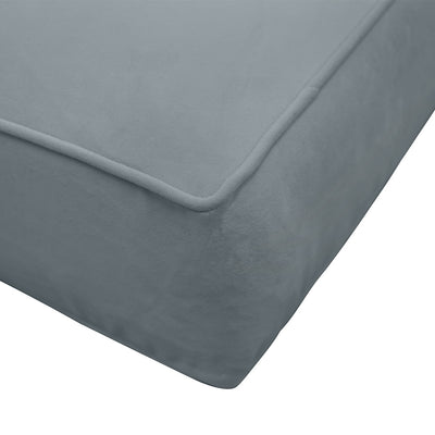 COVER ONLY Full Same Pipe Trim Velvet Indoor Daybed Mattress 75"x54"x8"-AD347