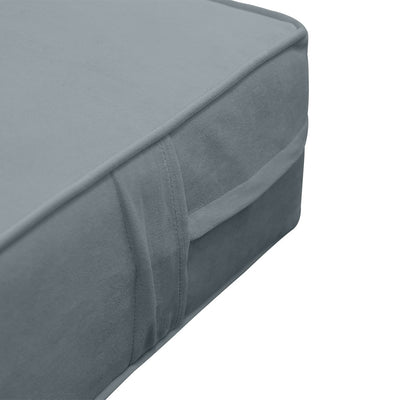 COVER ONLY Full Same Pipe Trim Velvet Indoor Daybed Mattress 75"x54"x8"-AD347