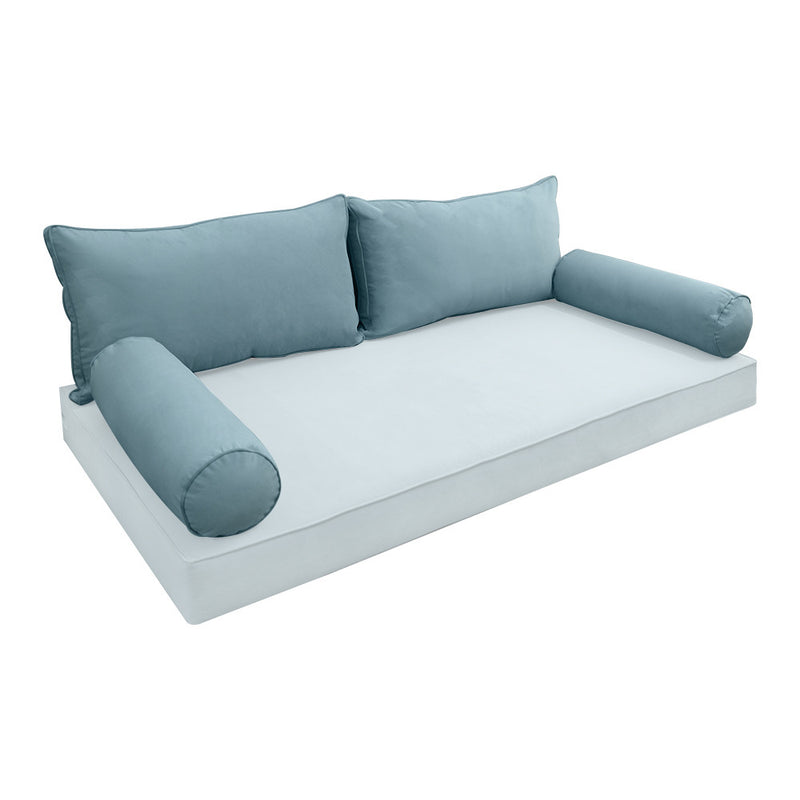 COVER ONLY Model V2 Full Velvet Same Pipe Indoor Daybed Cushion Bolster