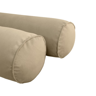 COVER ONLY Model V6 Twin-XL Velvet Same Pipe Indoor Daybed Bolster Pillow AD304